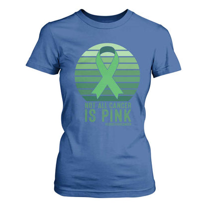 Liver Cancer T Shirt For Women Not All Cancer Is Pink Ribbon Support Gift
