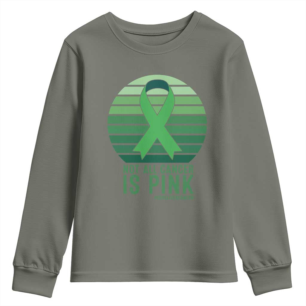Liver Cancer Youth Sweatshirt Not All Cancer Is Pink Ribbon Support Gift
