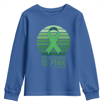 Liver Cancer Youth Sweatshirt Not All Cancer Is Pink Ribbon Support Gift