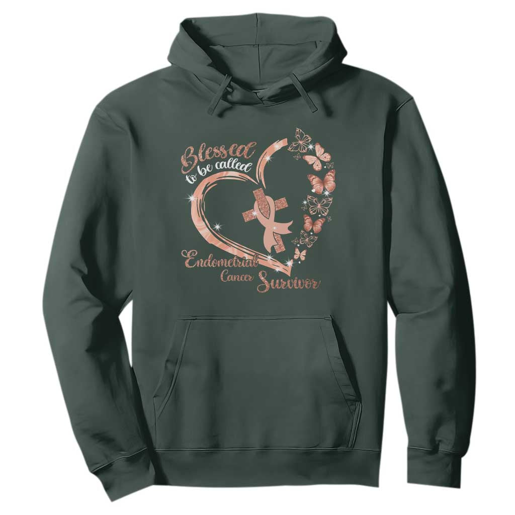 Endometrial Cancer Warrior Gift Hoodie Blessed To Be Called A Survivor