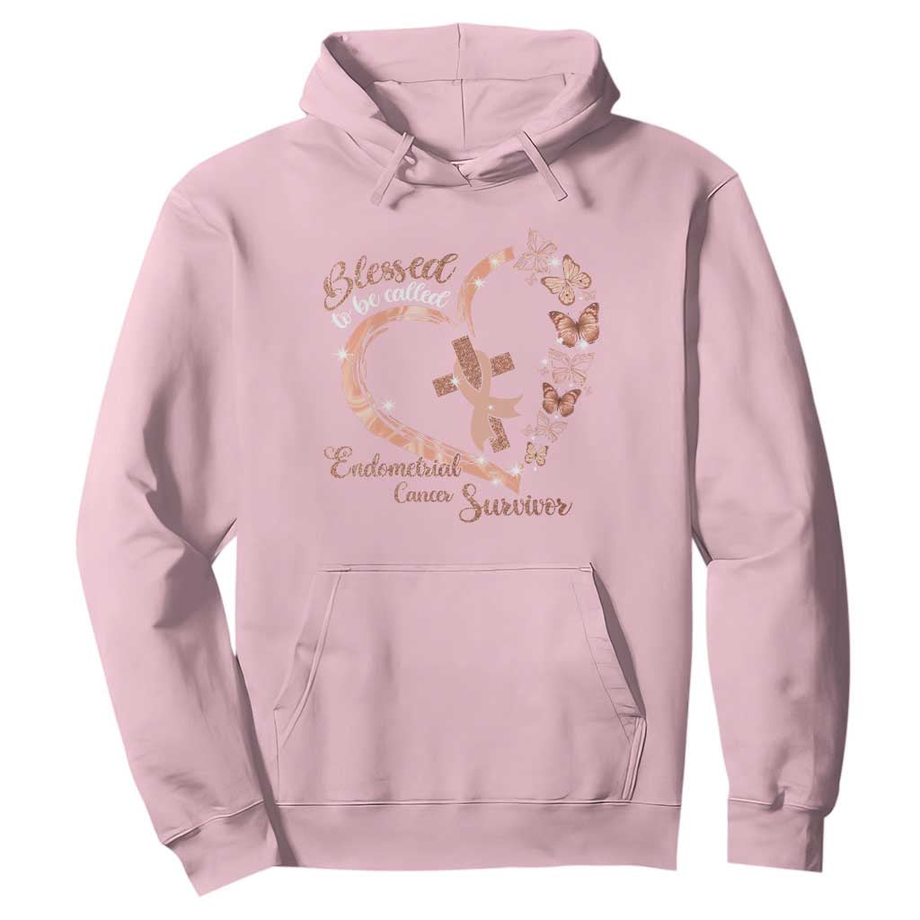 Endometrial Cancer Warrior Gift Hoodie Blessed To Be Called A Survivor