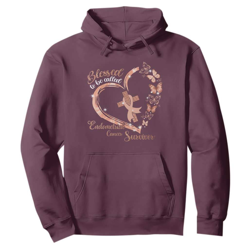 Endometrial Cancer Warrior Gift Hoodie Blessed To Be Called A Survivor