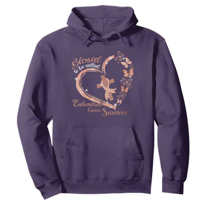 Endometrial Cancer Warrior Gift Hoodie Blessed To Be Called A Survivor
