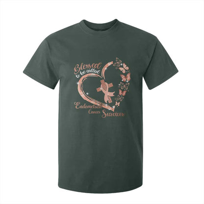 Endometrial Cancer Warrior Gift T Shirt For Kid Blessed To Be Called A Survivor