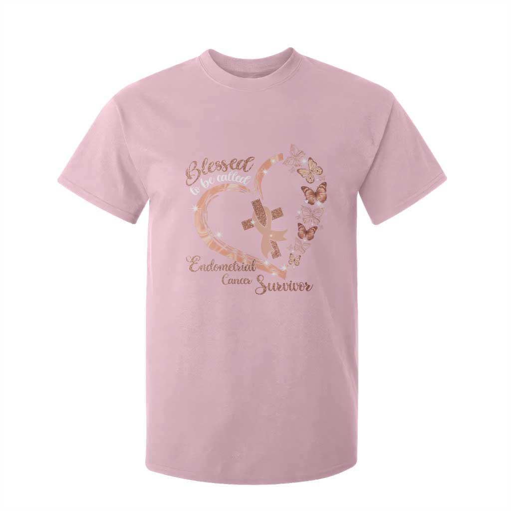Endometrial Cancer Warrior Gift T Shirt For Kid Blessed To Be Called A Survivor