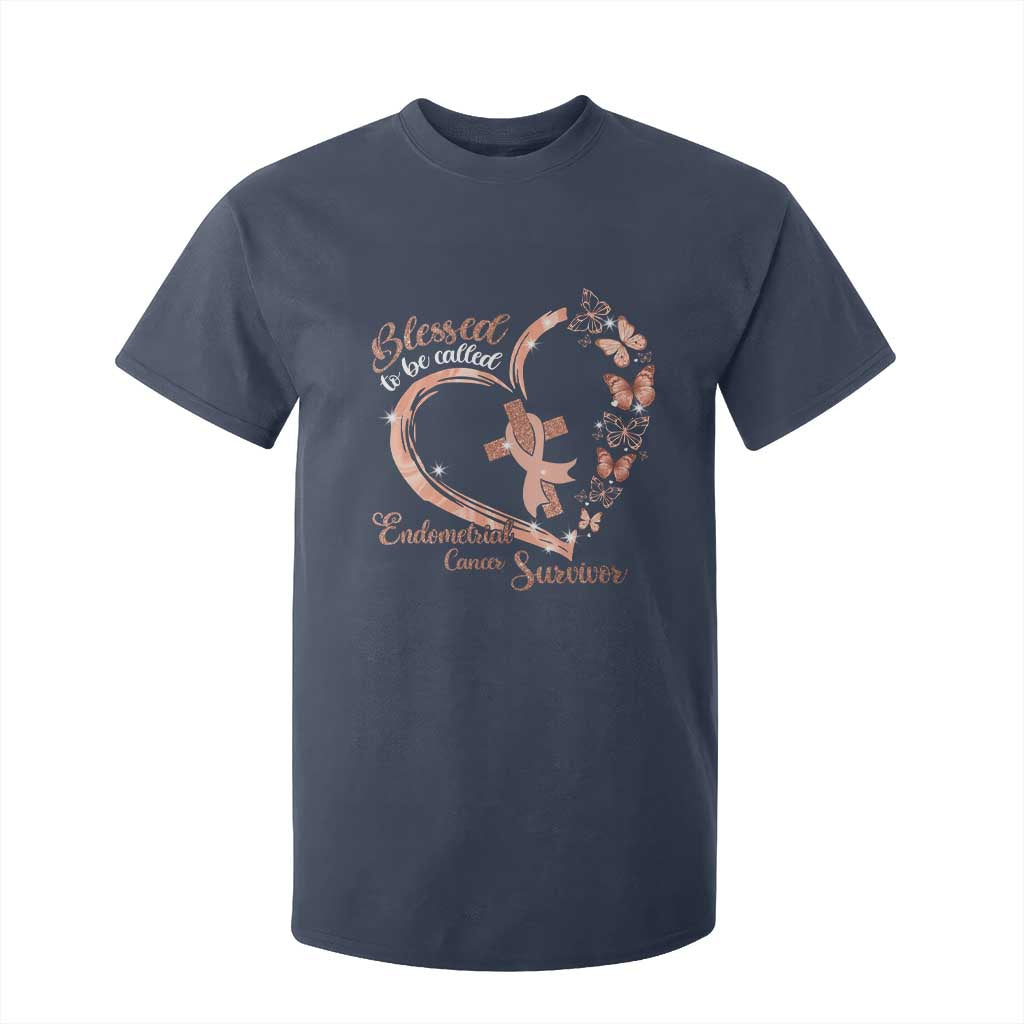 Endometrial Cancer Warrior Gift T Shirt For Kid Blessed To Be Called A Survivor