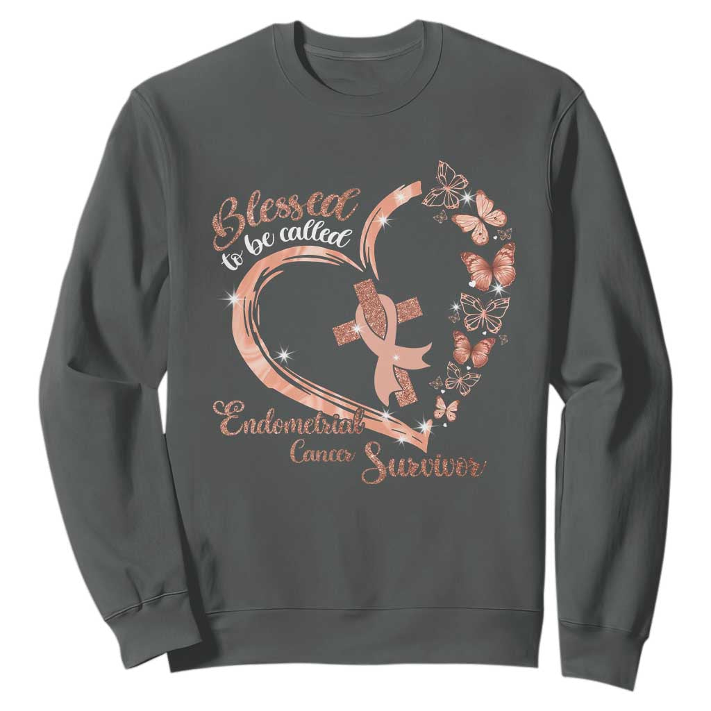 Endometrial Cancer Warrior Gift Sweatshirt Blessed To Be Called A Survivor