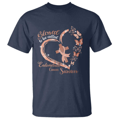 Endometrial Cancer Warrior Gift T Shirt Blessed To Be Called A Survivor