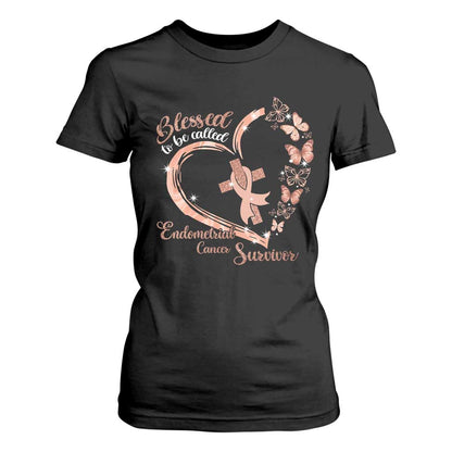 Endometrial Cancer Warrior Gift T Shirt For Women Blessed To Be Called A Survivor