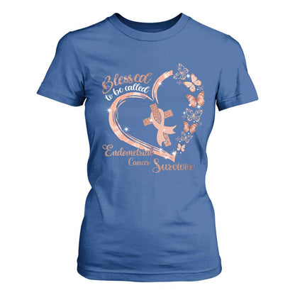 Endometrial Cancer Warrior Gift T Shirt For Women Blessed To Be Called A Survivor