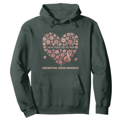 Endometrial Cancer Family Support Hoodie I Wear Peach For My Mom
