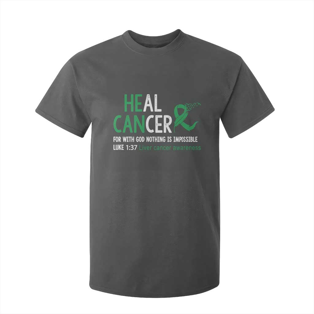 Heal Cancer Nothing Is Impossible With God T Shirt For Kid Liver Cancer Support Gift