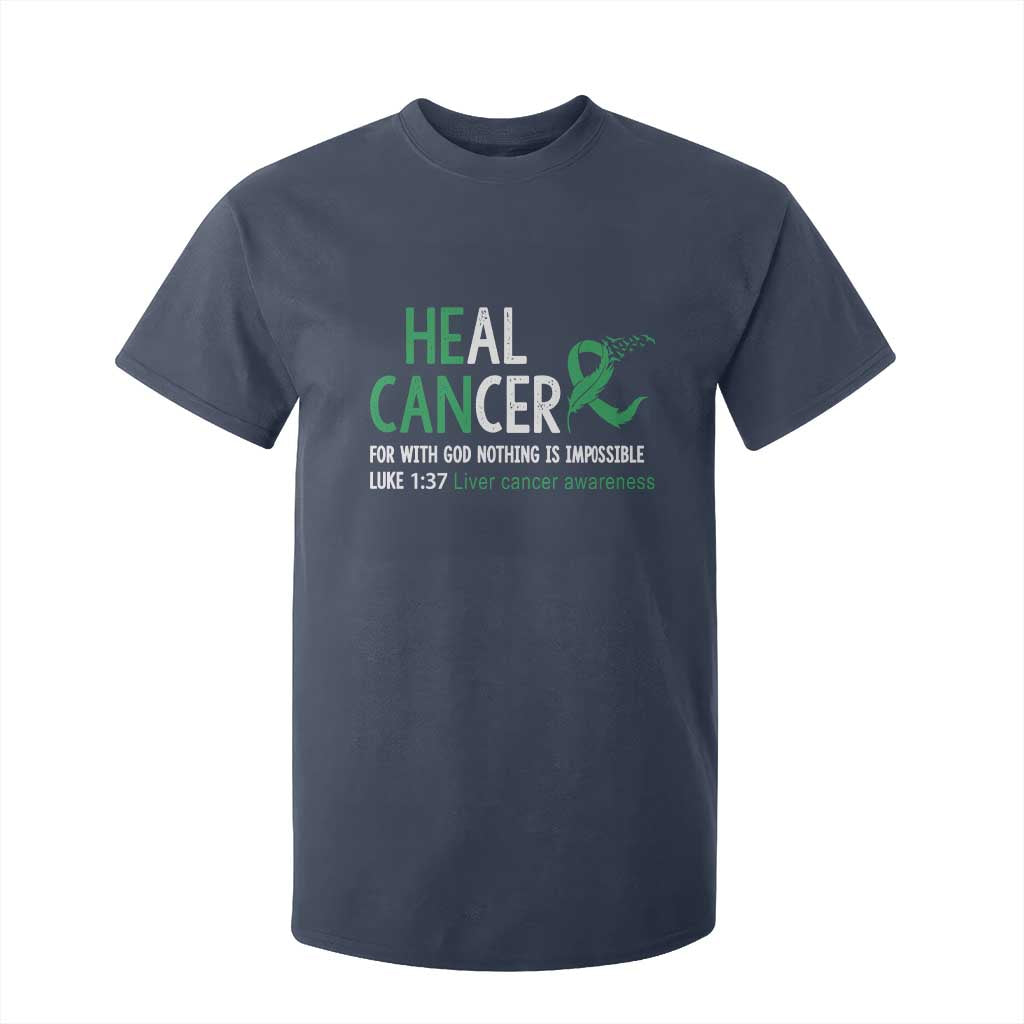 Heal Cancer Nothing Is Impossible With God T Shirt For Kid Liver Cancer Support Gift