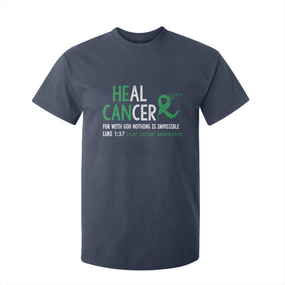 Heal Cancer Nothing Is Impossible With God T Shirt For Kid Liver Cancer Support Gift