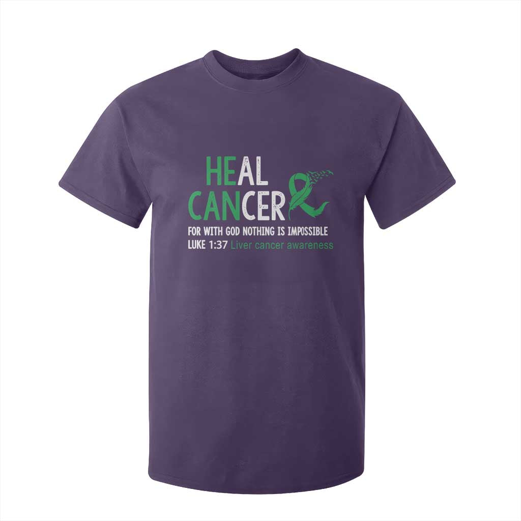 Heal Cancer Nothing Is Impossible With God T Shirt For Kid Liver Cancer Support Gift