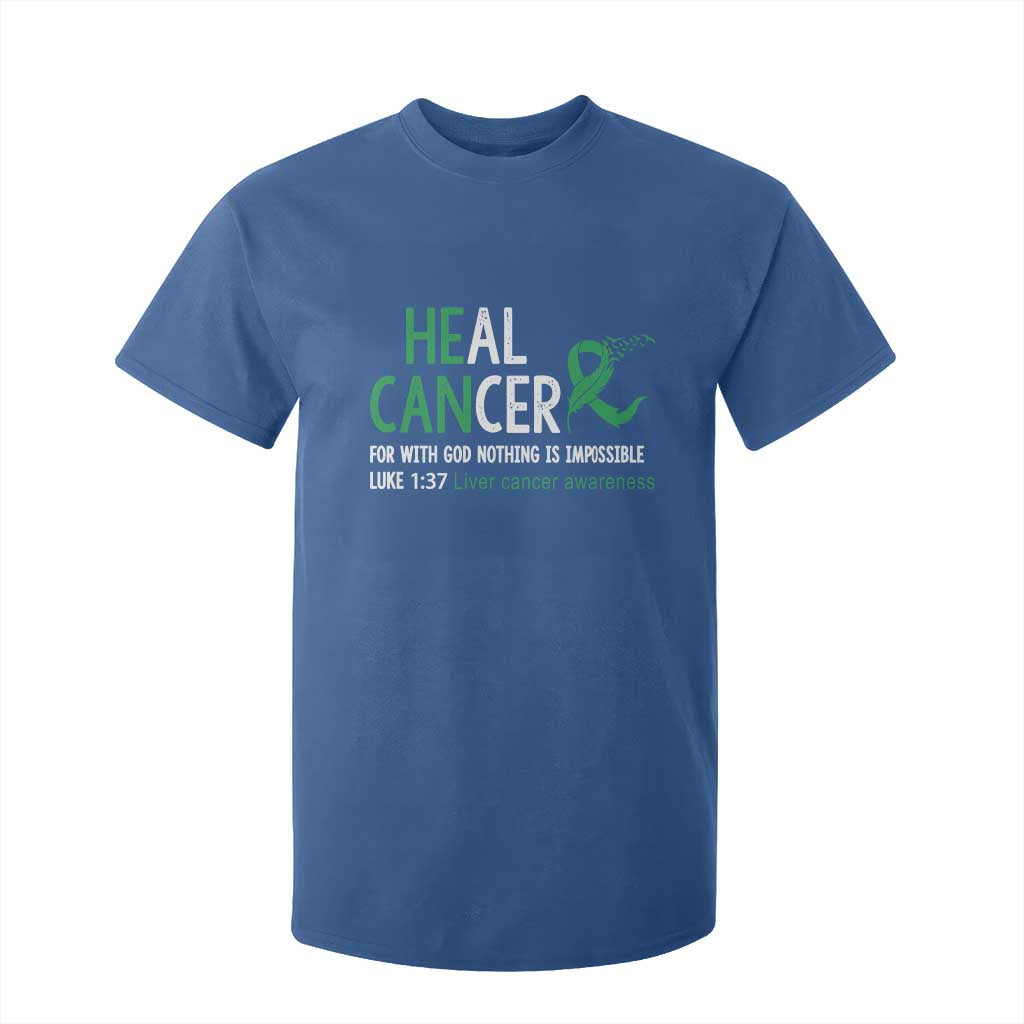 Heal Cancer Nothing Is Impossible With God T Shirt For Kid Liver Cancer Support Gift