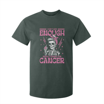 Funny Skeleton Breast Cancer T Shirt For Kid I Dont Have Enough Middle Fingers
