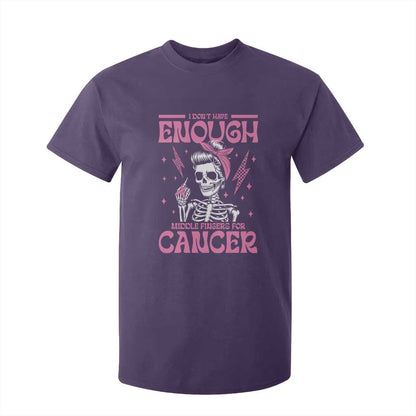 Funny Skeleton Breast Cancer T Shirt For Kid I Dont Have Enough Middle Fingers
