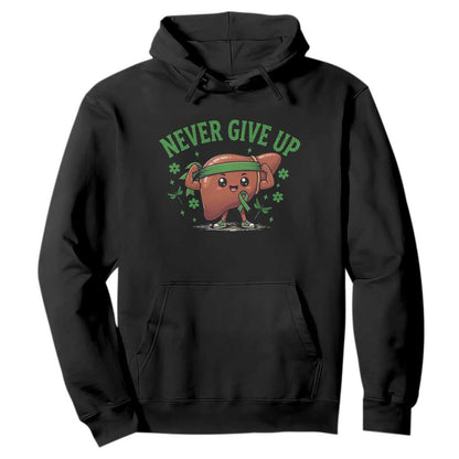 Liver Cancer Transplant Support Hoodie Never Give Up Nurse Gift