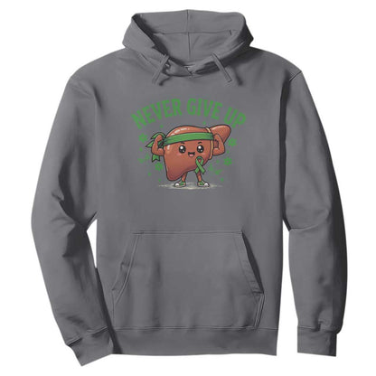 Liver Cancer Transplant Support Hoodie Never Give Up Nurse Gift