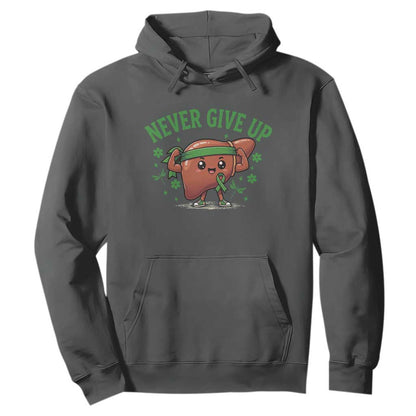 Liver Cancer Transplant Support Hoodie Never Give Up Nurse Gift