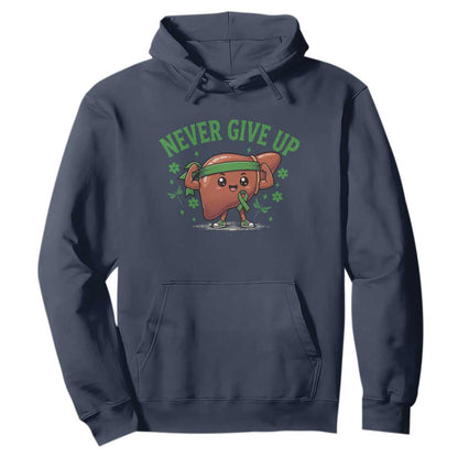 Liver Cancer Transplant Support Hoodie Never Give Up Nurse Gift