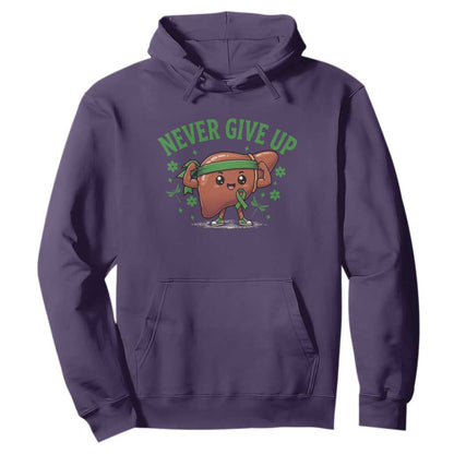 Liver Cancer Transplant Support Hoodie Never Give Up Nurse Gift