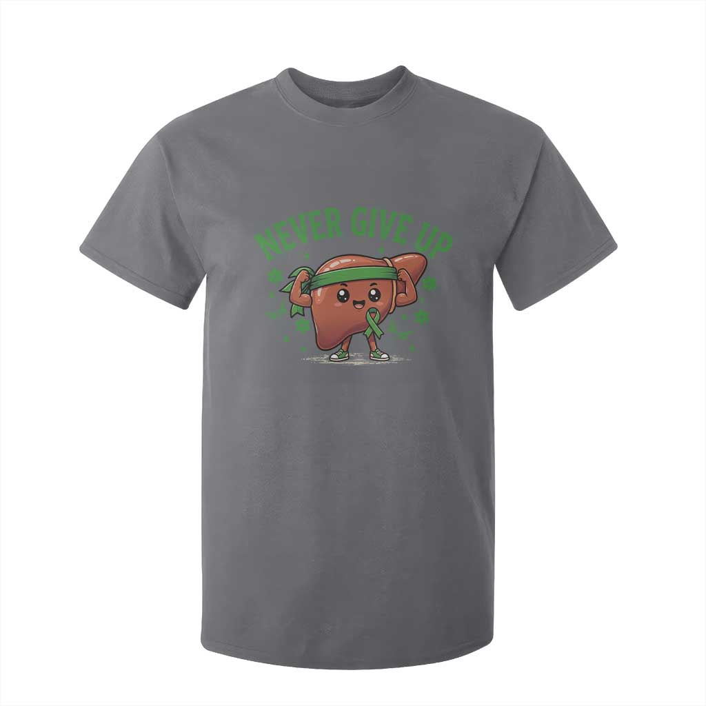 Liver Cancer Transplant Support T Shirt For Kid Never Give Up Nurse Gift