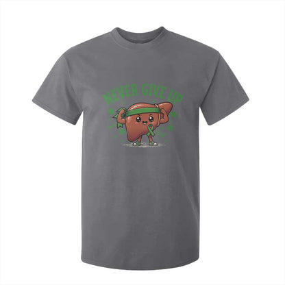 Liver Cancer Transplant Support T Shirt For Kid Never Give Up Nurse Gift