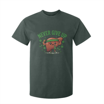 Liver Cancer Transplant Support T Shirt For Kid Never Give Up Nurse Gift