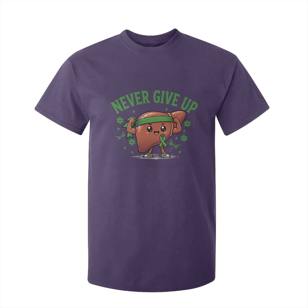 Liver Cancer Transplant Support T Shirt For Kid Never Give Up Nurse Gift