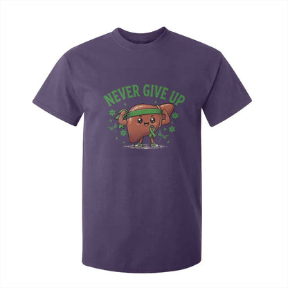 Liver Cancer Transplant Support T Shirt For Kid Never Give Up Nurse Gift