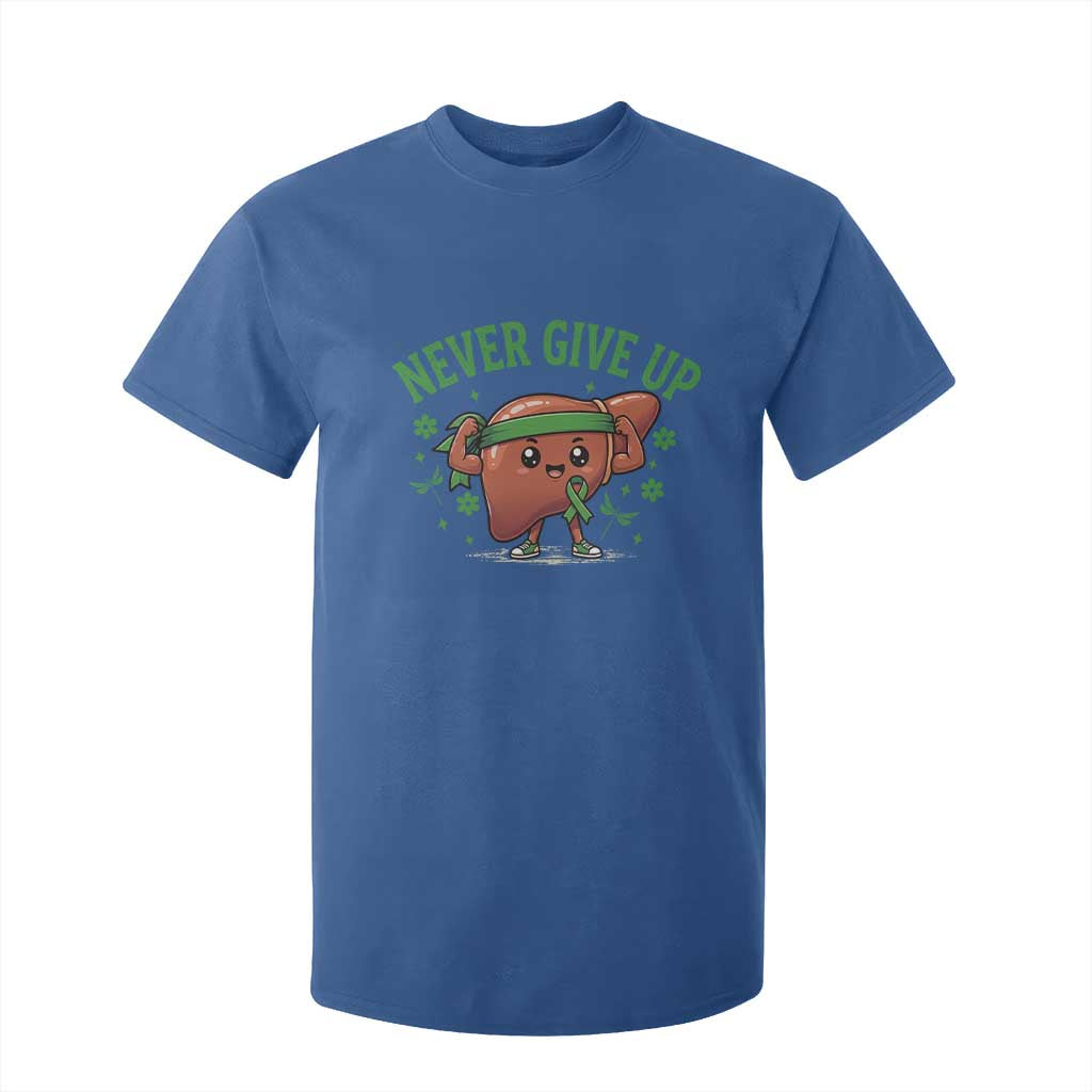 Liver Cancer Transplant Support T Shirt For Kid Never Give Up Nurse Gift