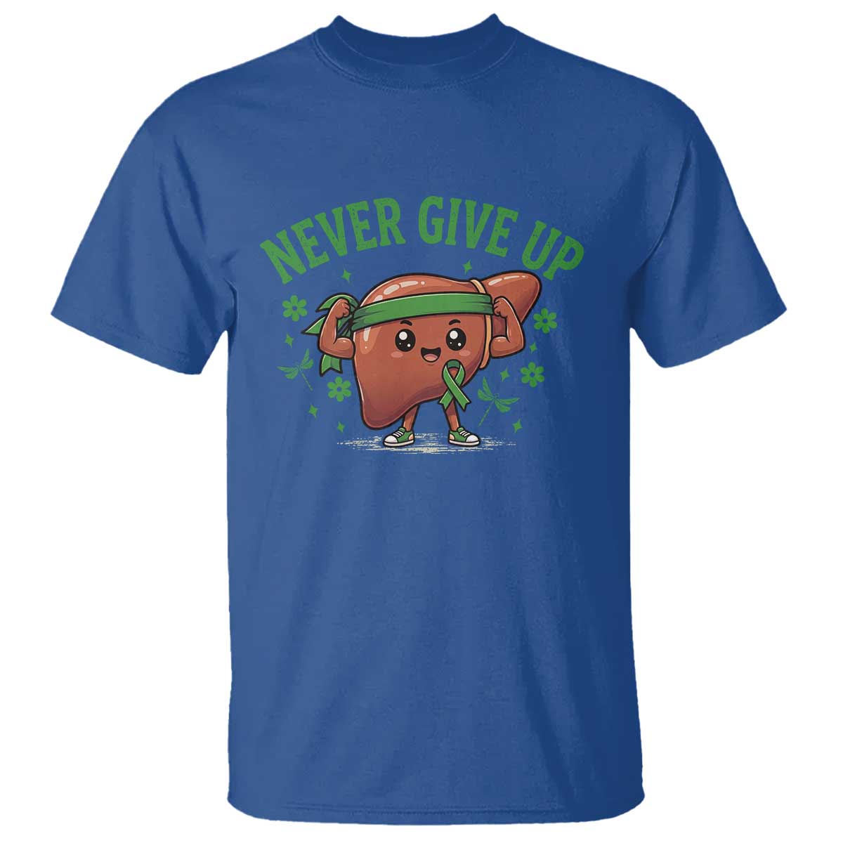 Liver Cancer Transplant Support T Shirt Never Give Up Nurse Gift