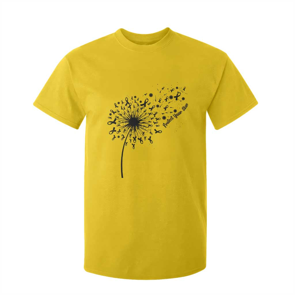 Protect Your Skin T Shirt For Kid Melanoma Support Dandelion Gift