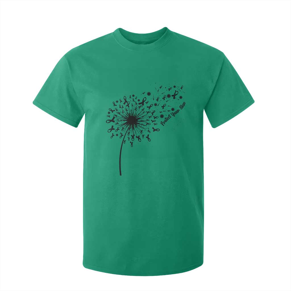Protect Your Skin T Shirt For Kid Melanoma Support Dandelion Gift