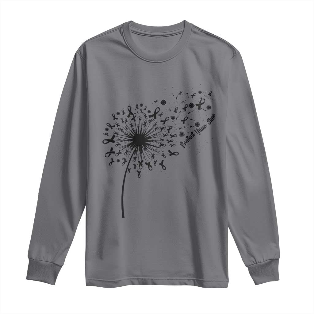 Protect Your Skin Long Sleeve Shirt Melanoma Support Dandelion Gift