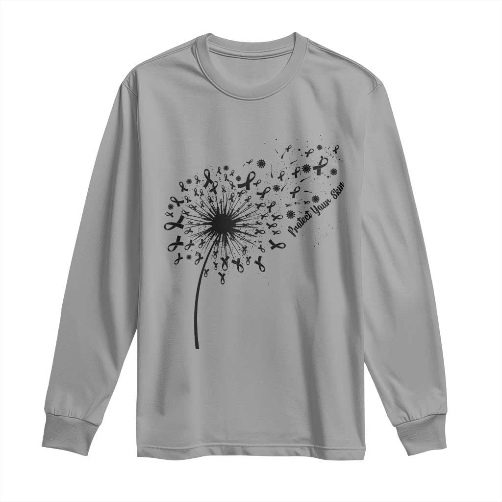 Protect Your Skin Long Sleeve Shirt Melanoma Support Dandelion Gift