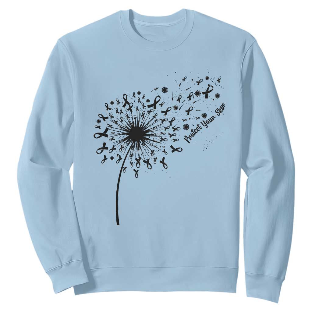 Protect Your Skin Sweatshirt Melanoma Support Dandelion Gift