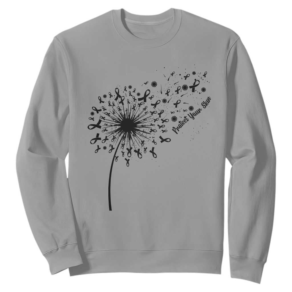 Protect Your Skin Sweatshirt Melanoma Support Dandelion Gift
