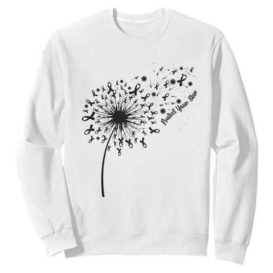 Protect Your Skin Sweatshirt Melanoma Support Dandelion Gift