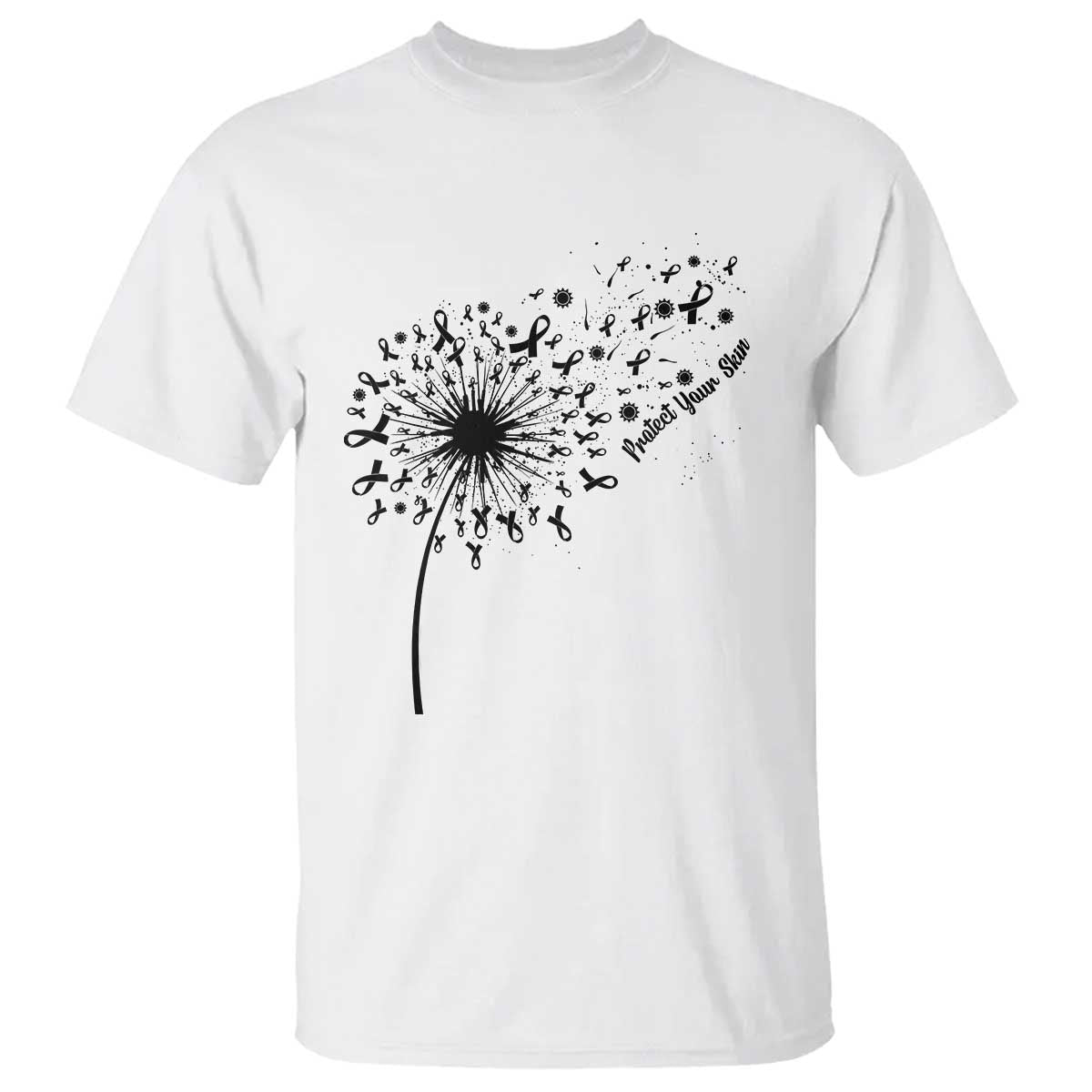 Protect Your Skin T Shirt Melanoma Support Dandelion Gift