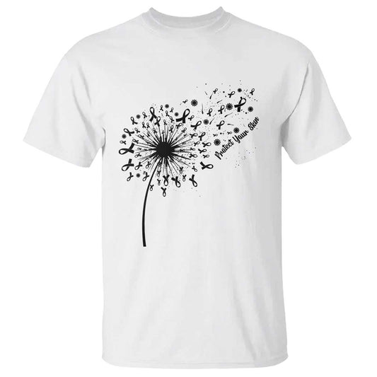 Protect Your Skin T Shirt Melanoma Support Dandelion Gift