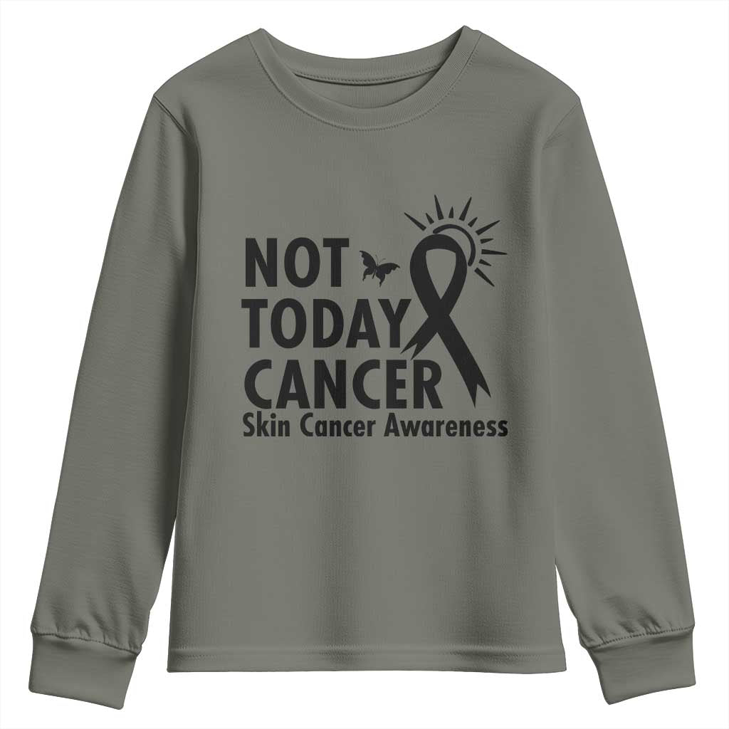 Melanoma Support Skin Cancer Warrior Youth Sweatshirt Not Today Cancer