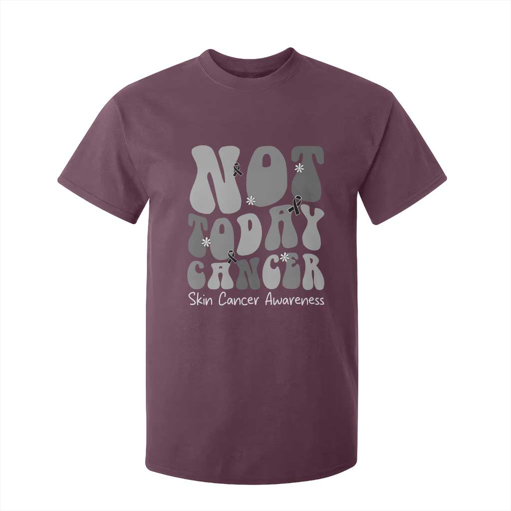 Not Today Melanoma Warrior Skeleton Cancer Fighter T Shirt For Kid