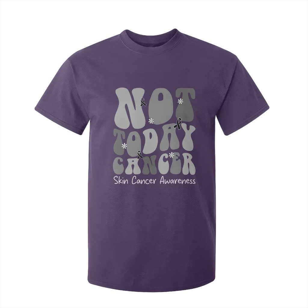 Not Today Melanoma Warrior Skeleton Cancer Fighter T Shirt For Kid
