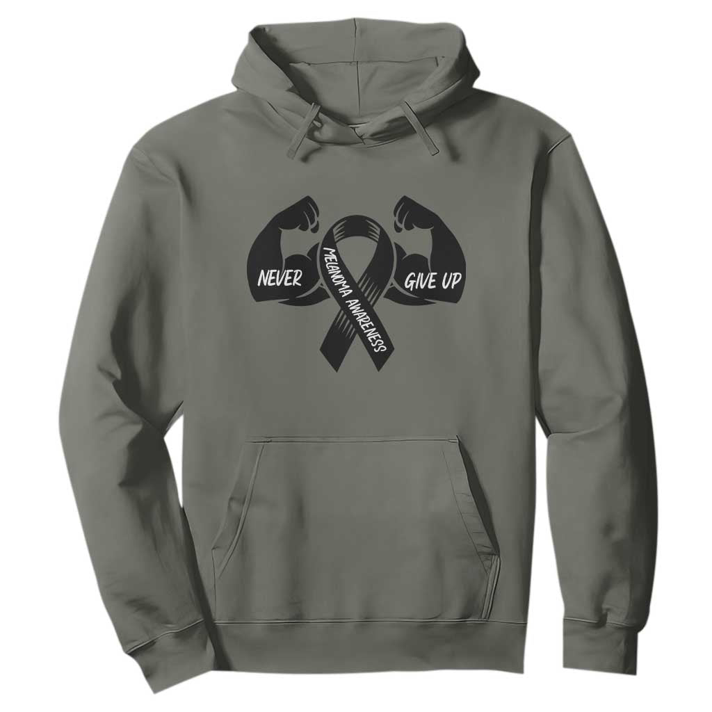 Melanoma Warrior Hoodie Never Give Up