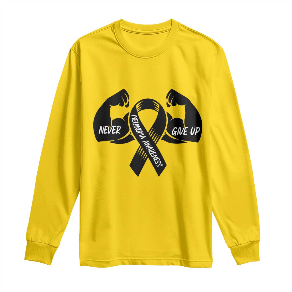 Melanoma Warrior Long Sleeve Shirt Never Give Up