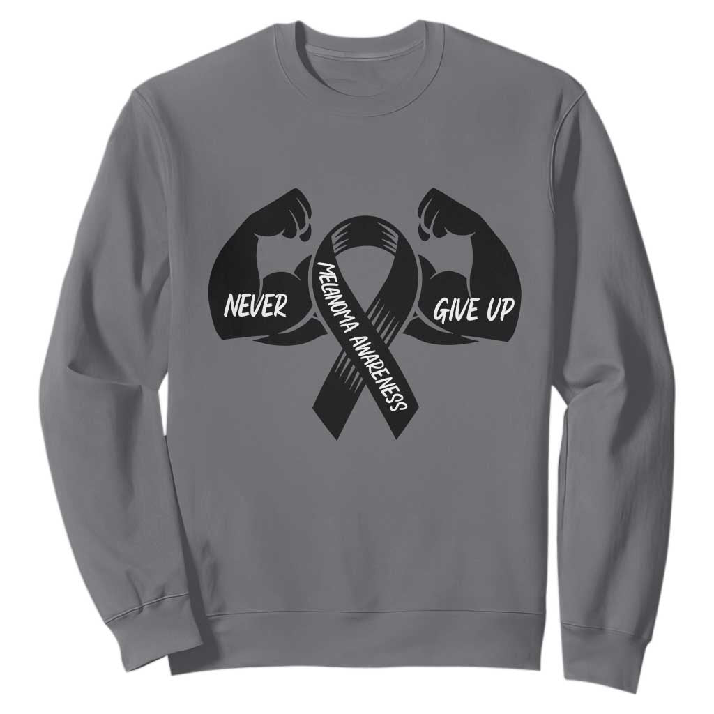 Melanoma Warrior Sweatshirt Never Give Up