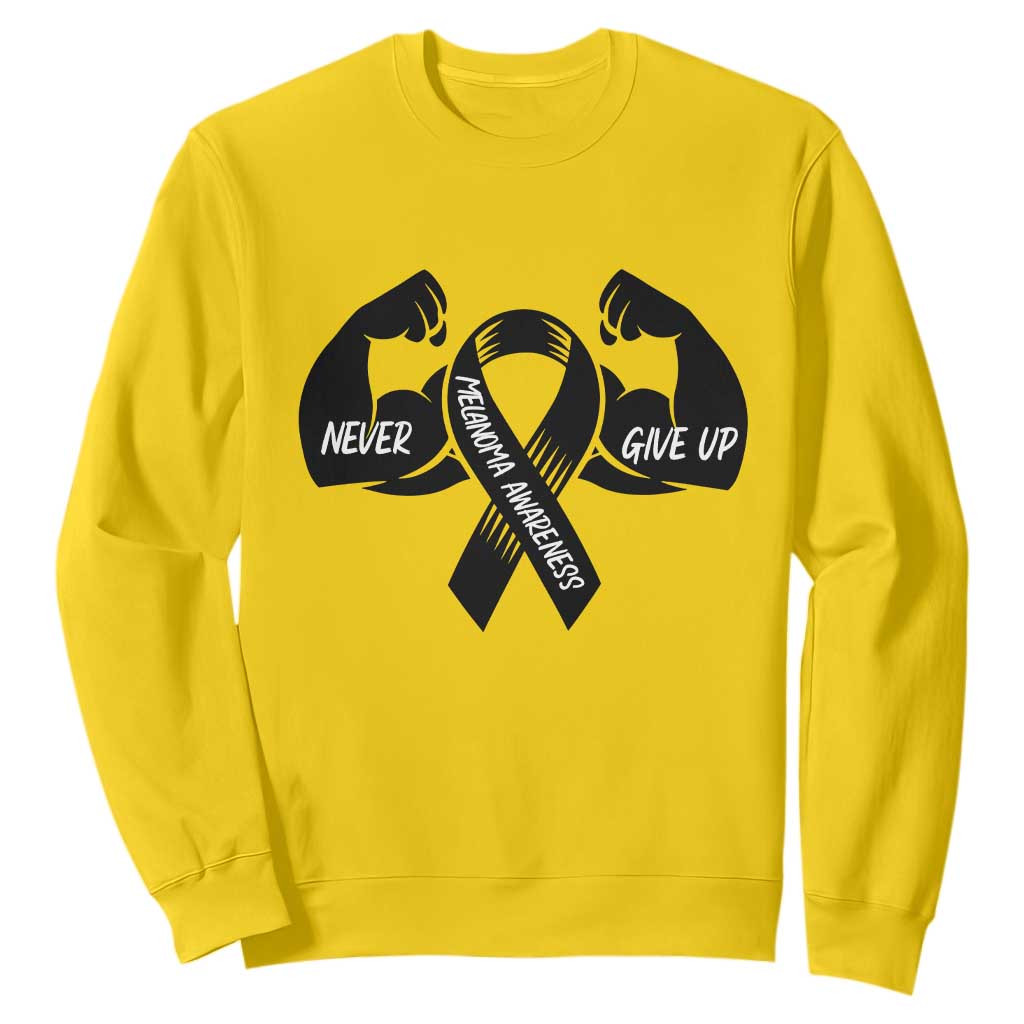 Melanoma Warrior Sweatshirt Never Give Up